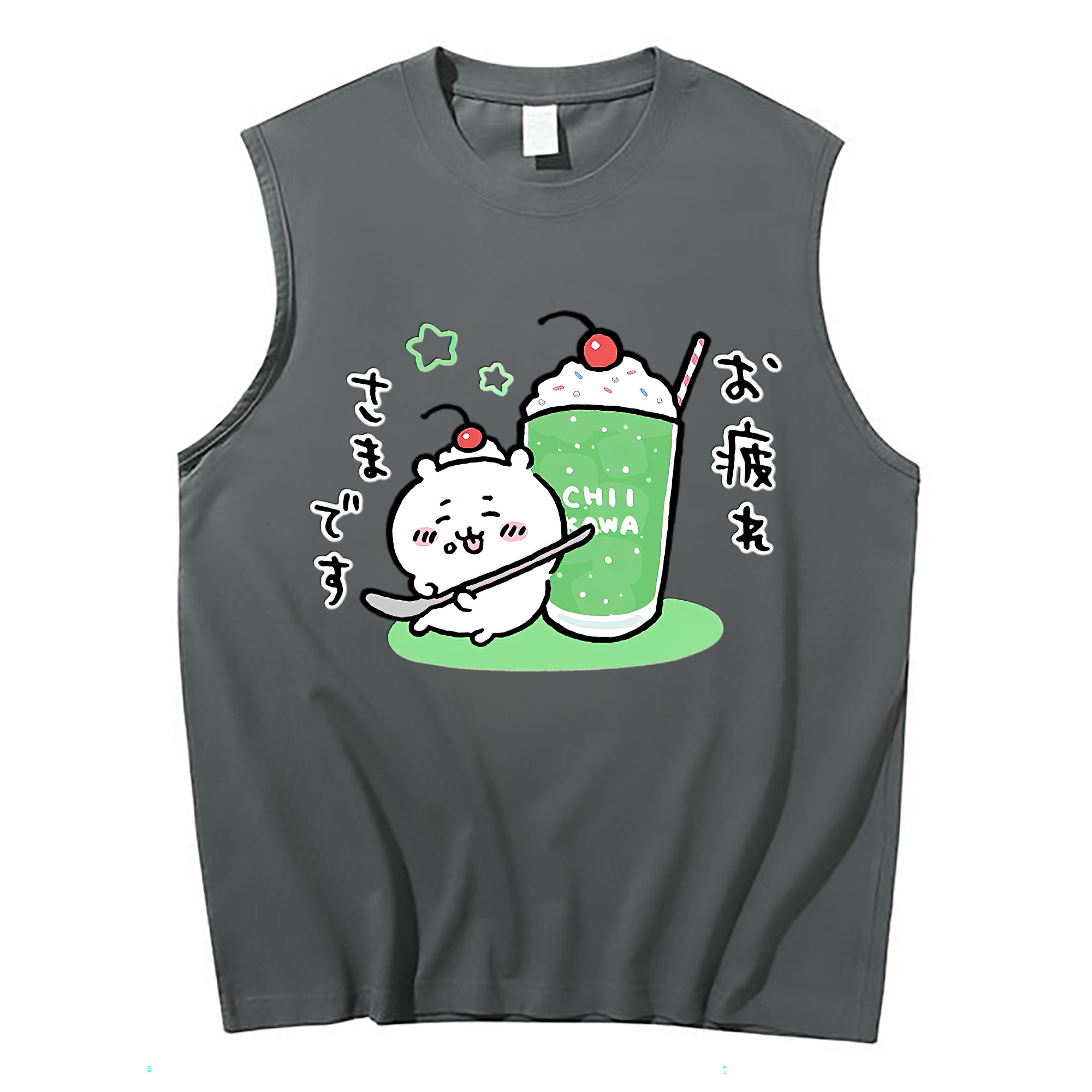 （画像用） ちいかわ ちいかわ Chii-kawa chiikawa コットン100％タンクトップ（フロントプリント）